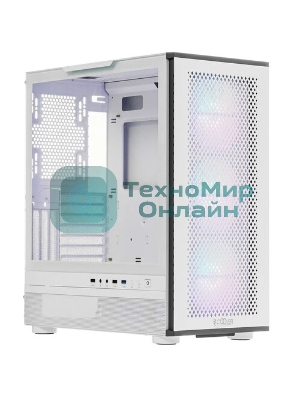 Компьютерный корпус PCCooler ME200 MESH WH, Mesh Full Tower, белый, TG, SPCC, 3x120мм ARGb E-ATX, ATX, mATX, mITX 180/380/220мм 4x2.5