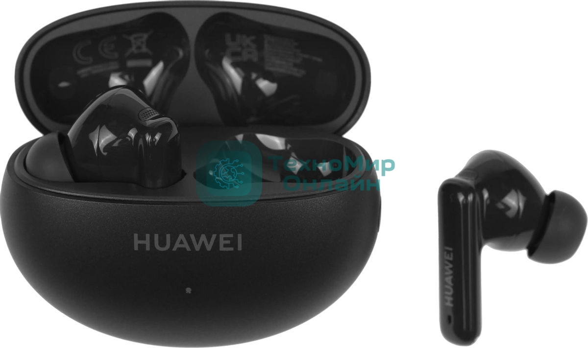 Наушники TWS Huawei FreeBuds 6i (Orca-T100) черный, внутриканальные, Bluetooth, активное шумоподавление, до 8 ч