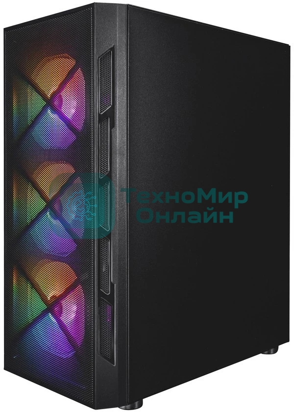 Компьютерный корпус 1STPLAYER FIREBASE XP черный ATX 4x120мм LED fans XP-BK-4F1