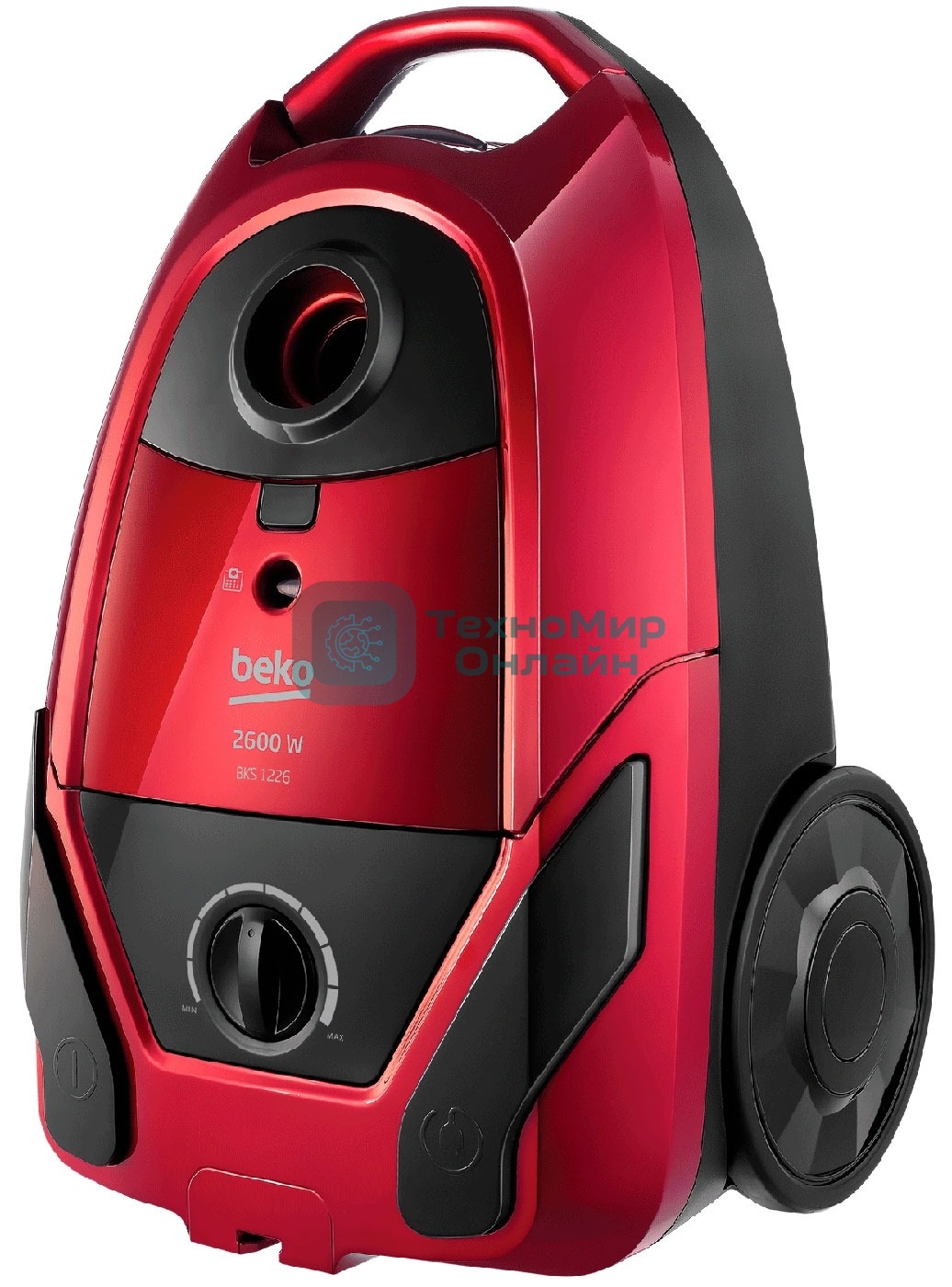 Пылесос Beko BKS 1226 красный/черный, 345/2600 Вт, уборка сухая, пылесборник мешок 3 л