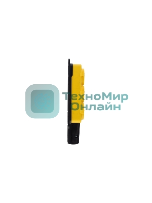 Розетка штепсельная Rexant трехместная, влагозащищенная, с/з, 16 А, IP54, каучук, желтый