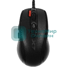 Мышь проводная + коврик A4Tech X-7120 черный, 2000 dpi, USB, кнопки - 7