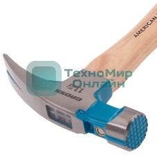 Молоток-гвоздодер Gross AMERICAN HICKORY 380 г, угол 75, магнит, обрезиненная рукоятка