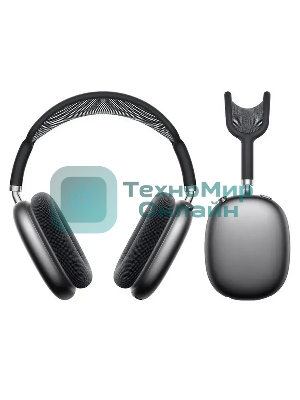 Беспроводные/проводные наушники Borofone BO35 серый космос, накладные, Bluetooth + проводной