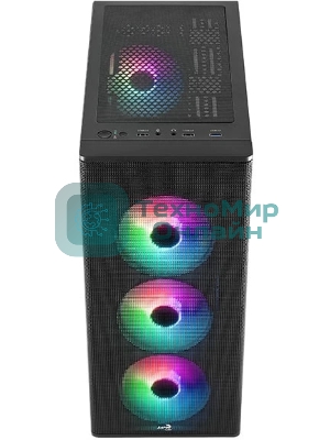 Корпус AeroCool Designer-G-BK-v2, Midi-Tower, чёрный, 4 x 120 мм