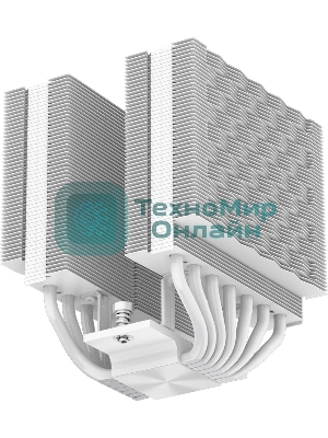 Кулер для процессора PCCooler RT720 TC ARGB WH (270W, 4-pin PWM, 157.5mm, Al/Cu, 7x6mm, ARGB, 2x120mm, 73.32CFM, 34.9dBA, 2200RPM, S: 1851/1700/1200/115X, AM5/AM4, white)