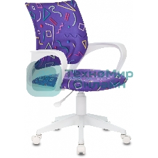 Кресло Бюрократ BuroKIDS 1 W Sticks 08 фиолетовый, ткань, 120 кг