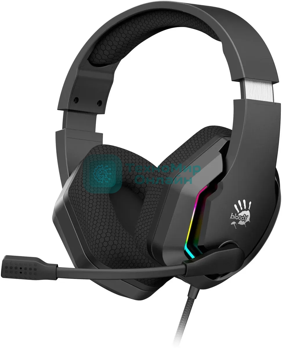 Гарнитура проводная с микрофоном A4Tech Bloody G260 черный 2м мониторные USB оголовье (G260)