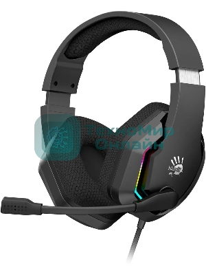 Гарнитура проводная с микрофоном A4Tech Bloody G260 черный 2м мониторные USB оголовье (G260)