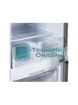 Холодильник Бирюса M551 металлик двухкамерный 180/60л морозилка снизу, автоматическое оттаивание