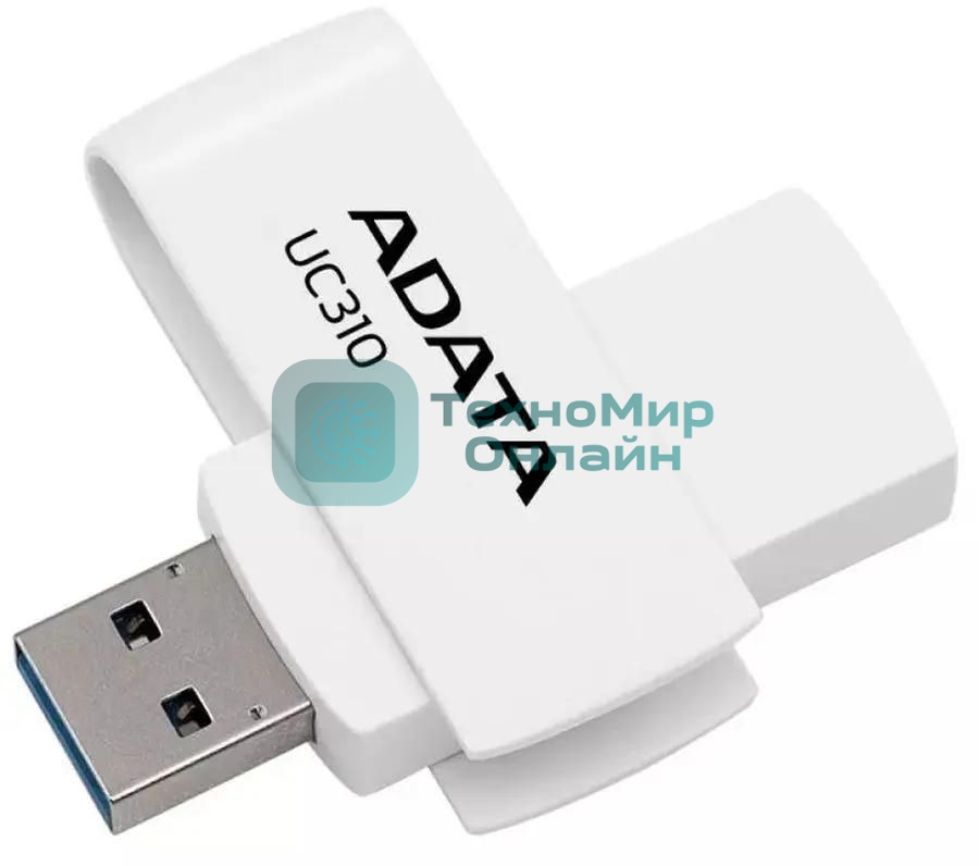 Флешка USB ADATA UC310 (UC310-64G-RWH), 64Gb, USB 3.2 Gen 1, R/W 100/30, белый