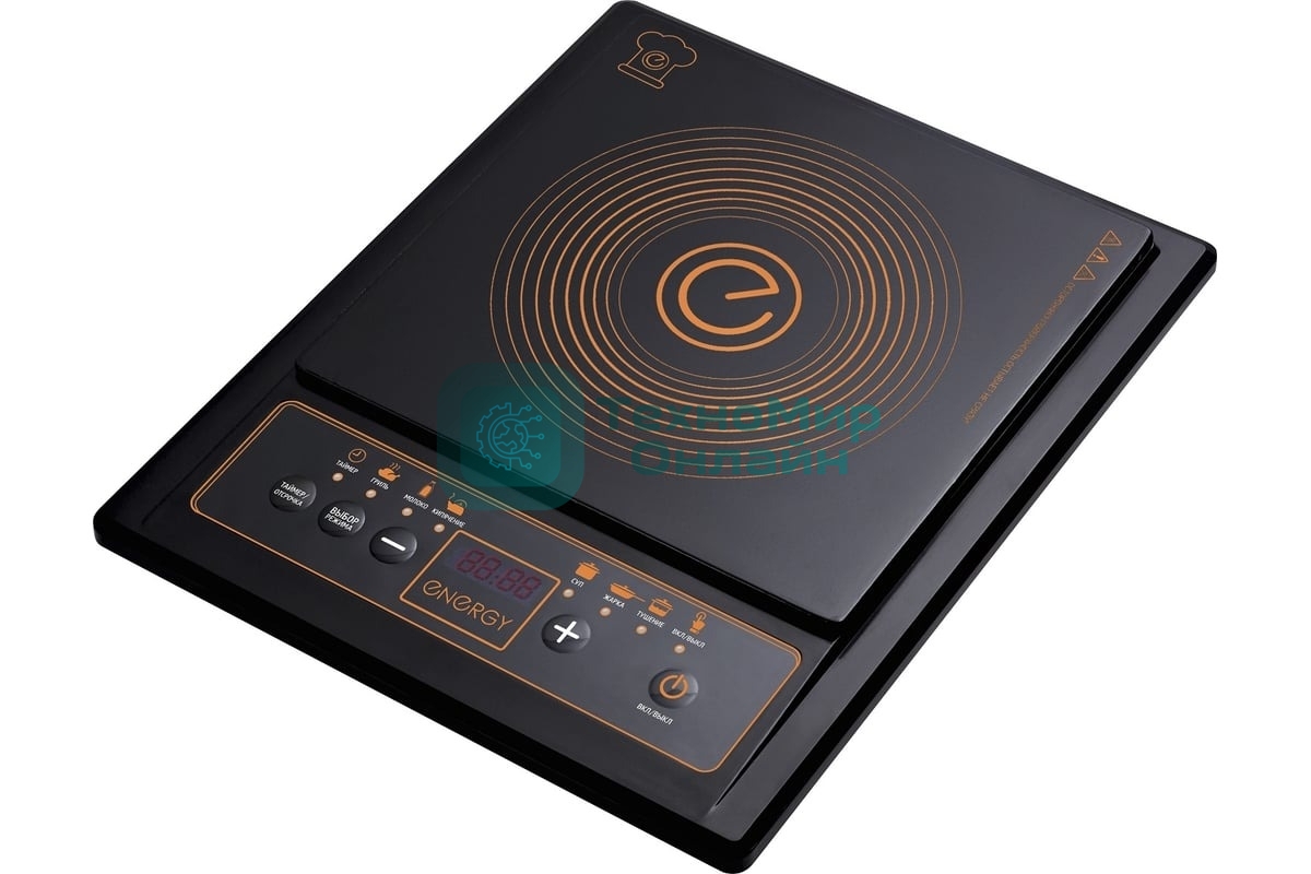 Плита настольная электрическая Energy EN-919 чёрный, 2 кВт, индукция, конфорки - 1, стеклокерамика, сенсор
