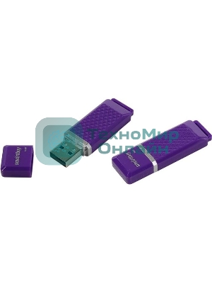 Флешка USB Smartbuy Quartz Violet (SB8GbQZ-V), 8Gb, USB 2.0, R/W 15/5, фиолетовый