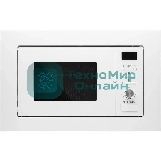 Микроволновая печь встраиваемая Hyundai HBW 2040 WG белый, 20 л, 800 Вт, переключатели - кнопки/поворотный механизм