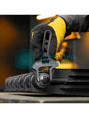 Ключ разводной Denzel 155 мм, CrV, кованый, укороченная рукоятка