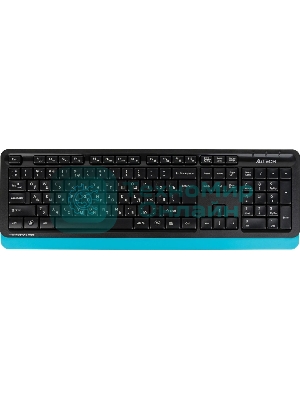 Комплект клавиатура+мышь A4Tech FStyler FG1010 беспроводной, USB, 2000 DPI, чёрный/синий