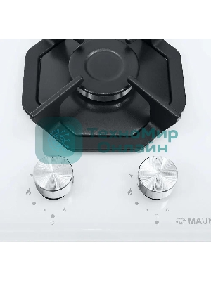 Газовая варочная панель Maunfeld EGHG.32.2CW/G, 2 конфорки, закаленное стекло, белый
