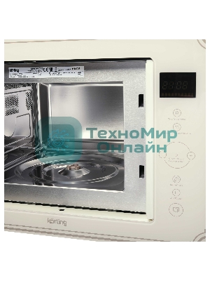 Встраиваемая микроволновая печь Korting KMI 825 RGb бежевый, 25 л, 900 Вт, переключатели - сенсор