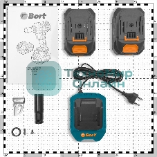 Гайковерт аккумуляторный Bort BSR-21U (2х4АЧ+ЗУ) 93418477 800 Нм, 0-2700 об/мин, акб Li-Ion, аккумуляторная система Makita 18V LXT 18 В, вес 1.4 кг