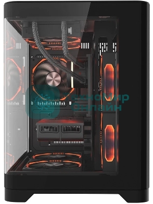 Компьютерный корпус 1STPLAYER UVIEW UV5 Black/mATX/UV5-BK