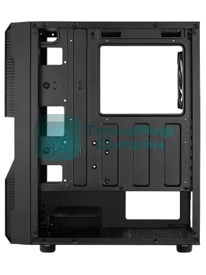 Корпус Aerocool/Formula Menace Saturn RGB-G-BK-v1 (3xUSB, 2xAudio, 0.5 мм, 120 мм FAN, прозрачная стенка-закаленное стекло, mATX