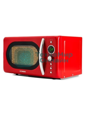 Микроволновая печь Hyundai HYM-D3037 красный, 20 л, 700 Вт, переключатели - кнопки, поворотный механизм