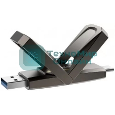 Флешка USB Netac US5 (NT03US5C-128G-32TA), 128Gb, USB 3.2/TypeC, 550/500, черный