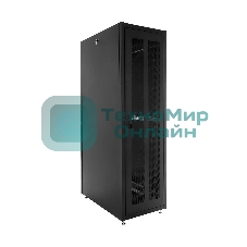 Шкаф серверный напольный ЦМО ШТК-Э, IP20, 48U, 2254х800х1000 мм (ВхШхГ), дверь: перфорация, боковая панель: сплошная, разборный, черный