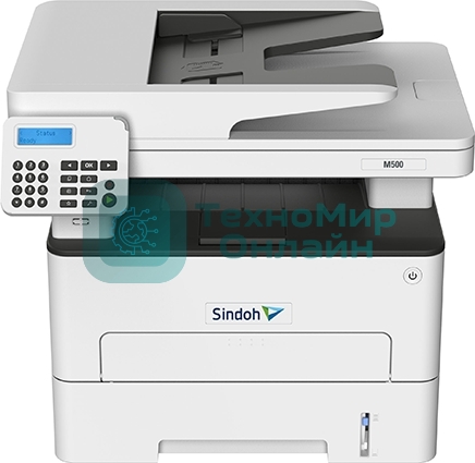 МФУ лазерное Sindoh M500 МОНОХРОМ А4,принтер/копир/сканер/факс 34 стр/мин,Wi-Fi. AirPrint,ADF 50,стартовый тонер в компл 700 отп.