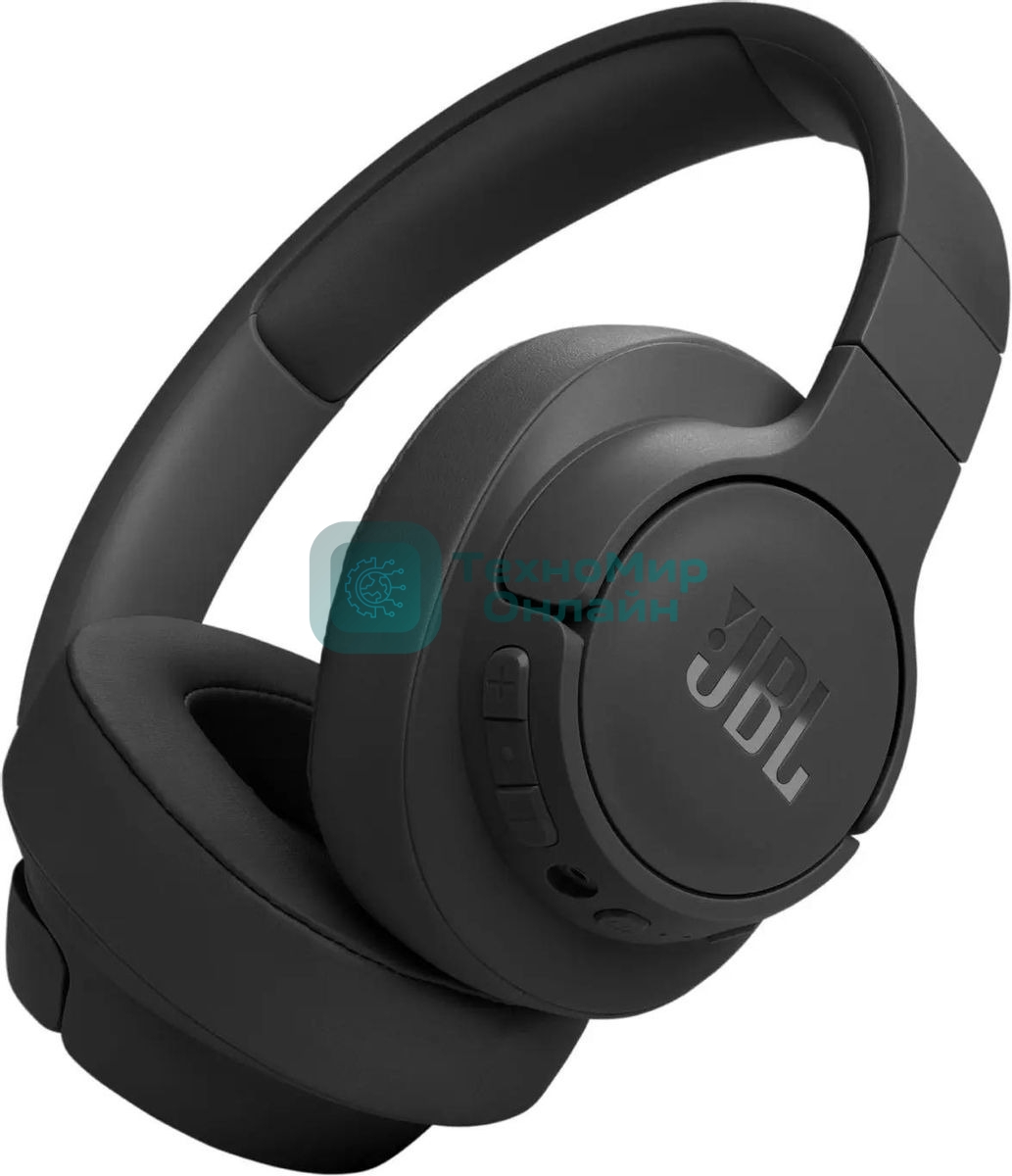Беспроводные/проводные наушники JBL Tune 770NC черный, полноразмерные, Bluetooth + проводной, адаптивное шумоподавление, до 70 ч