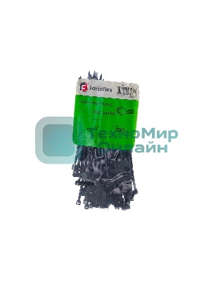 Хомут кабельный КСС 3х100 нейл. черный (уп. 100 шт) Fortisflex 49406