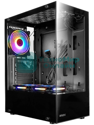 Компьютерный корпус Ginzzu CL305 FAN 3*12LC4 FRGb