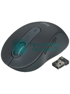 Мышь беспроводная Logitech Signature M650 графитовый, 4000 dpi, радиоканал, Bluetooth, USB, кнопки - 5