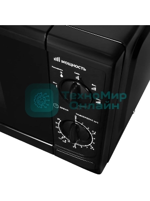 Микроволновая печь Starwind SWM5720 черный, 20 л, 700 Вт, переключатели - поворотный механизм