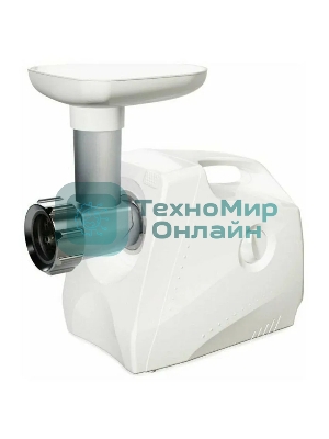 Мясорубка электрическая Ротор Люкс ЭМШ 35/300-3 белый, 1500 Вт, 0.6 кг/мин, реверс, насадки - 4