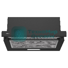 Вытяжка телескопическая TEL 50 B черный, 50 см, 710 куб. м/ч, 47 дБ