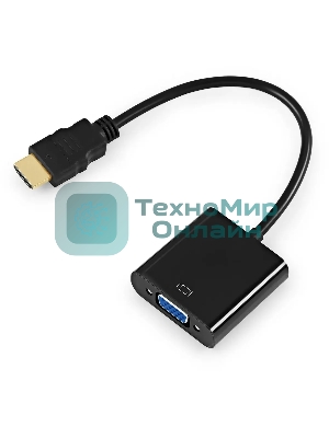 Переходник KingPrice KP-HDMI(m)-VGA(f) HDMI (m) VGA (f) 0.1м черный