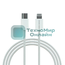 Кабель MORE CHOICE (4620202550408) K73i USB 3.0A PD 20W для Lighting 8-pin Type-C - нейлон 1м белый