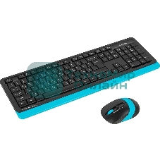 Комплект клавиатура+мышь A4Tech FStyler FG1010 беспроводной, USB, 2000 DPI, чёрный/синий
