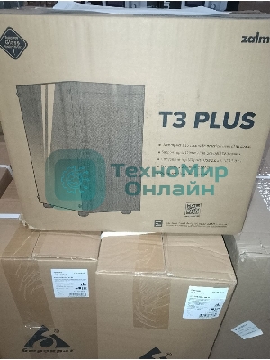 (Поврежденная упаковка) Корпус MiniTower Zalman T3 PLUS черный (mATX, без БП, 2xUSB2.0 Type-A ) (Zalman T3 PLUS)