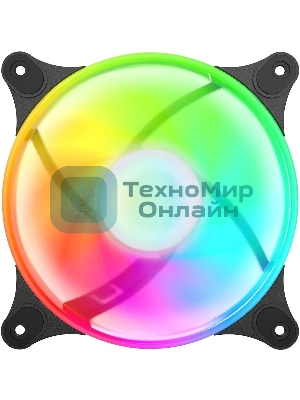 Вентилятор для корпуса GMNG GG-CF120ARGB4-PWMBK черный, 120 мм, 2000 об/мин, 26 дБ, 4 pin