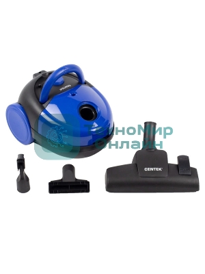 Пылесос Centek CT-2518 синий/черный, 350/1800 Вт, уборка сухая, пылесборник мешок, 1.5 л