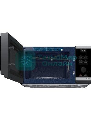 Микроволновая печь Samsung MG23DG4524ATBW нержавеющая сталь/черный 23 л, 800 Вт, переключатели - поворотный механизм