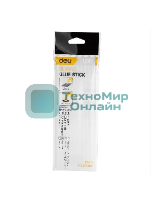 Стержни клеевые Deli DL5042 7х200 мм 10 шт. белый