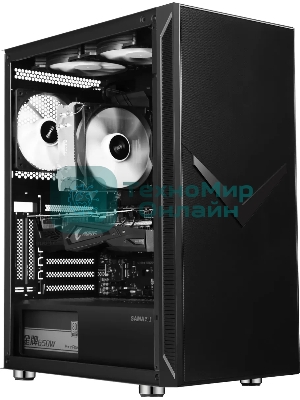 Компьютерный корпус Accord 3501 черный без БП ATX 2xUSB 2.0 1xUSB 3.0 1xUSB3.1 audio bott PSU