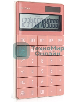 Калькулятор настольный Deli Nusign ENS041pink розовый 12-разр.