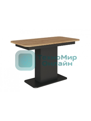 Стол обеденный раскладной МЕБЕЛЬ-КОМПЛЕКС СО-3 Антрацит/Дуб Золотой Крафт
