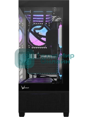 Компьютерный корпус AeroCool/Formula Crystal E1 Floe черный без БП ATX 5x120мм 3x140мм 2xUSB 3.0 1xUSB3.1 audio bott PSU