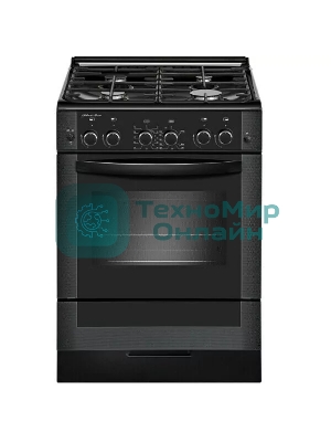 Плита газовая Gefest ПГ 6300-02 0346 черный, конфорок 4 шт, духовка 52 л, 60 см x 85 см x 60 см