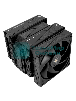 Кулер для процессора Thermalright Royal Pretor 130 черный (4-pin PWM, 158мм, Ni/Cu, 6x6мм, 1x120+1x130мм, 80.45CFM/81.88CFM, 29.4dBA/28.3dBA, 2150PM/1750RPM, S: 1200, 1700, 1851, 2011, 2066, 115X, AM4, AM5, black)